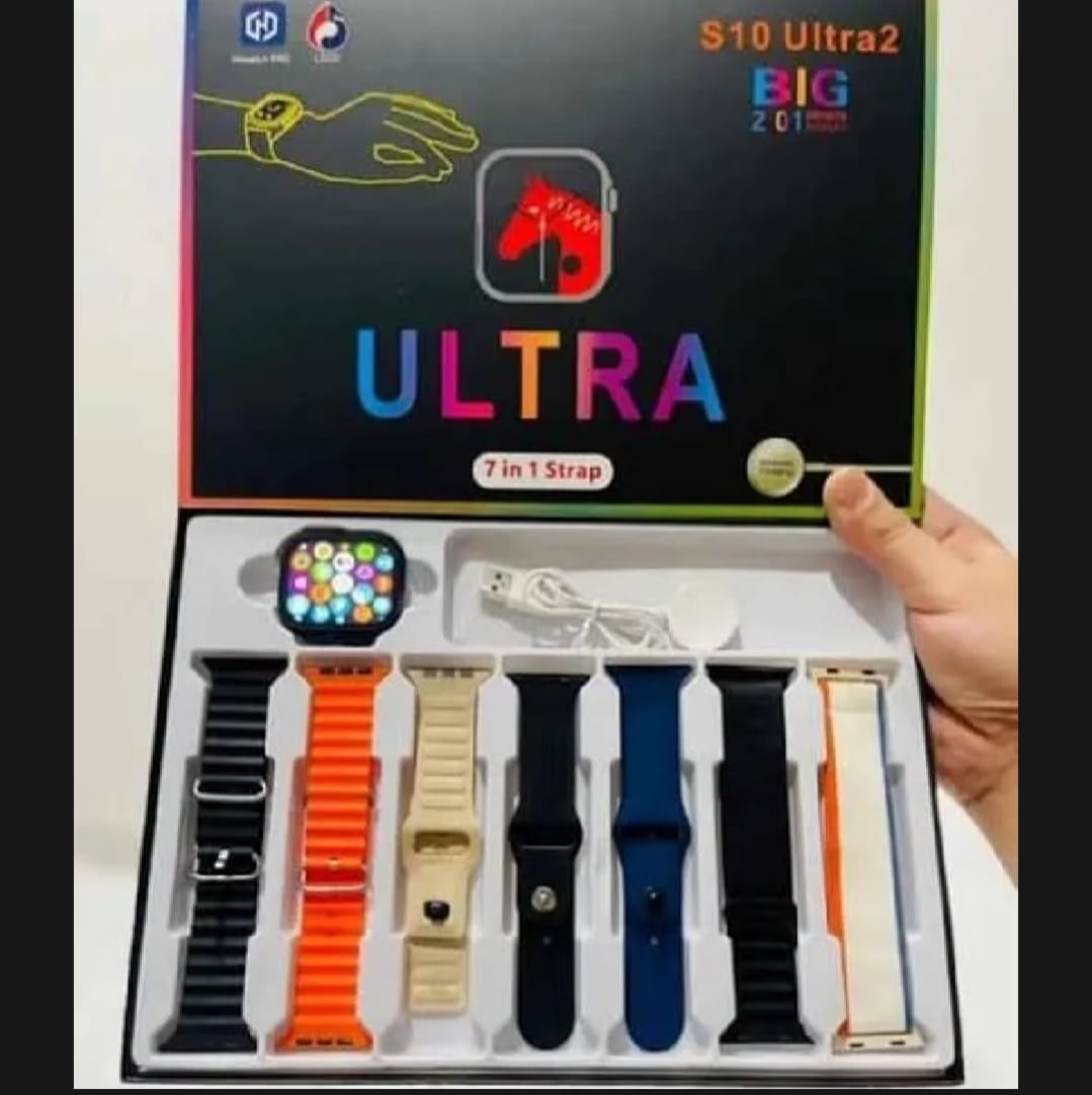 S10 Ultra 2 Smart Watch for Kids & Adults | 7 Stylish Straps | Titanium Body | Magnetic Charger | Water Resistant - Image 5